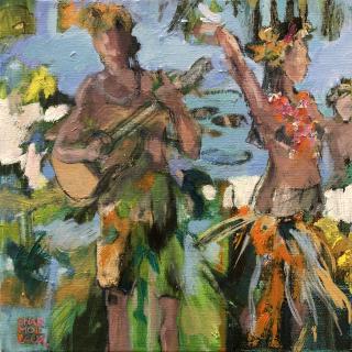  Accueil polynésien 30x30 h/t