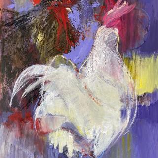 Coup de foudre au poulailler 80x120 h/c